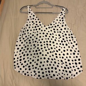 LOFT Black and White Polka Dot Camisole
